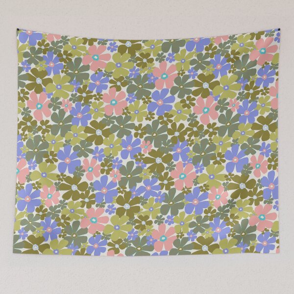 Item preview, Groovy Daisies - Green Purple designed and sold by KBurnsArt.