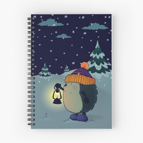 Item preview, Hedgehog Jan in the winter night designed and sold by mangulica.