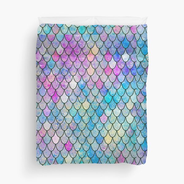 mermaid scales Duvet Cover