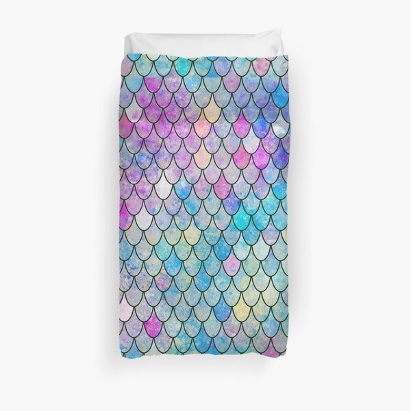 mermaid scales Duvet Cover