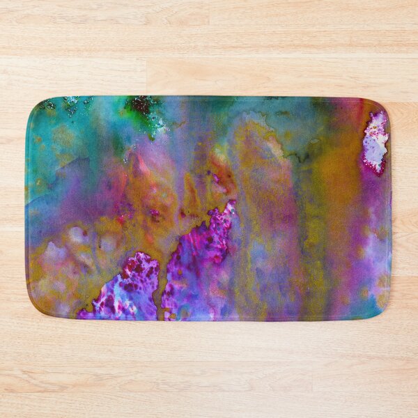 Item preview, Purple Teal Splatter Dripping Abstract Watercolor designed and sold by JoanneHerrmann.