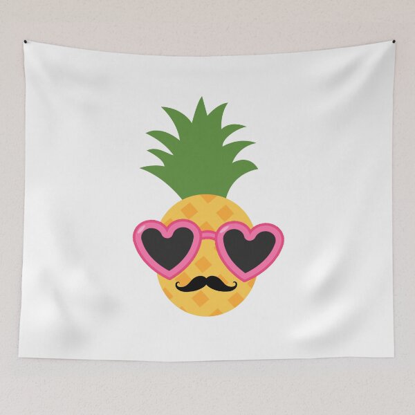 Item preview, Pineapple Heart Glasses With Moustache designed and sold by ami.creations.