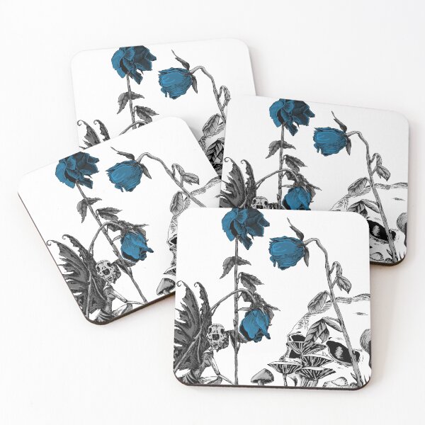 Item preview, Skull Garden-Dark Fairy-Blue Roses designed and sold by Candice Bohannon.