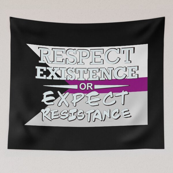 Item preview, Respect Exsistence or Expect Resistance, Demisexual Pride Flag designed and sold by aadventures.