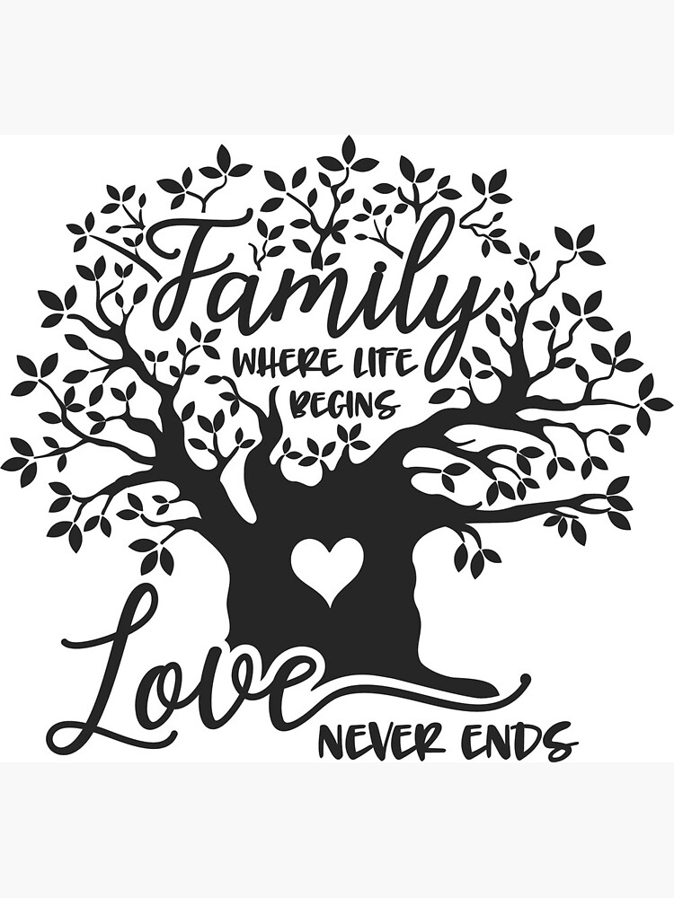 "Family Tree of Life Tree of Life Decor Gift for Family Family Love Family Is " Art