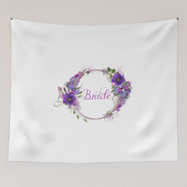 Item preview, Bride Purple Floral Wreath designed and sold by Barbny.