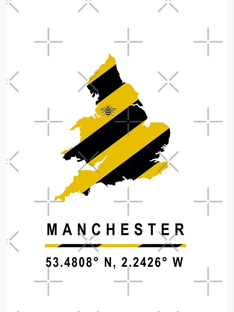 Manchester GPS Bee Map by RobinBegins
