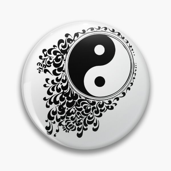 Item preview, Floral Yin Yang Feng Shui Ying Yang Taoism Zen Taijitu Buddhism designed and sold by Minnesnowta.