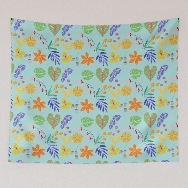 Item preview, Colourful plants pattern designed and sold by Shiablue.