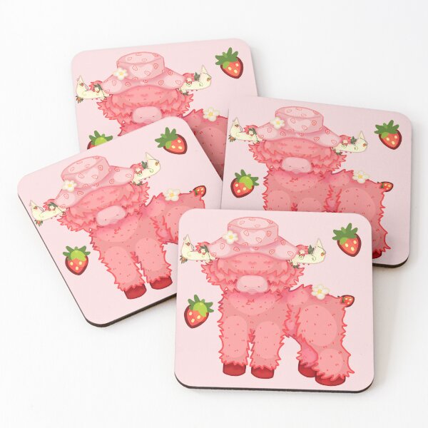 Item preview, full body Strawberry Highland Cow designed and sold by 123fishey.