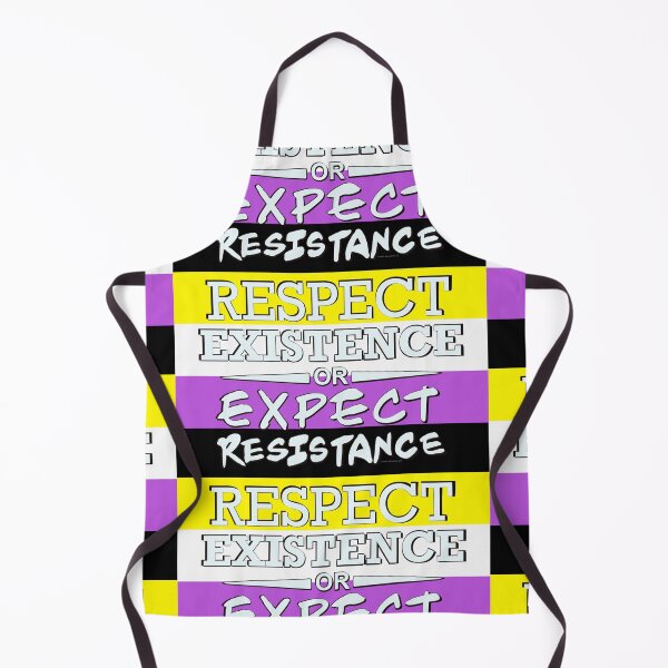 Item preview, Respect Exsistence or Expect Resistance, Nonbinary Pride Flag designed and sold by aadventures.