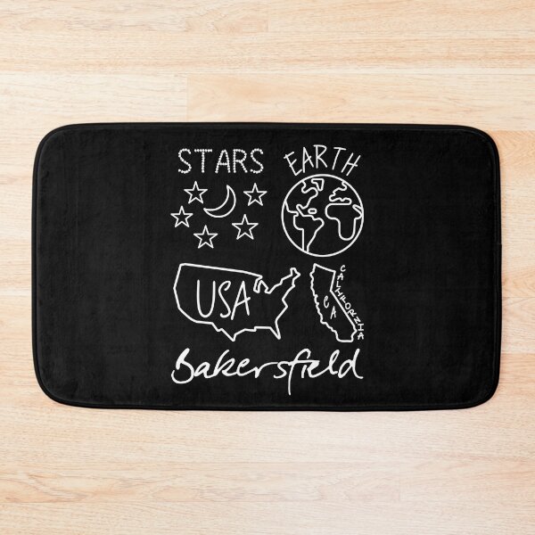 Item preview, Bakersfield Stars Earth USA California White Text and Design designed and sold by artfulnotebook.