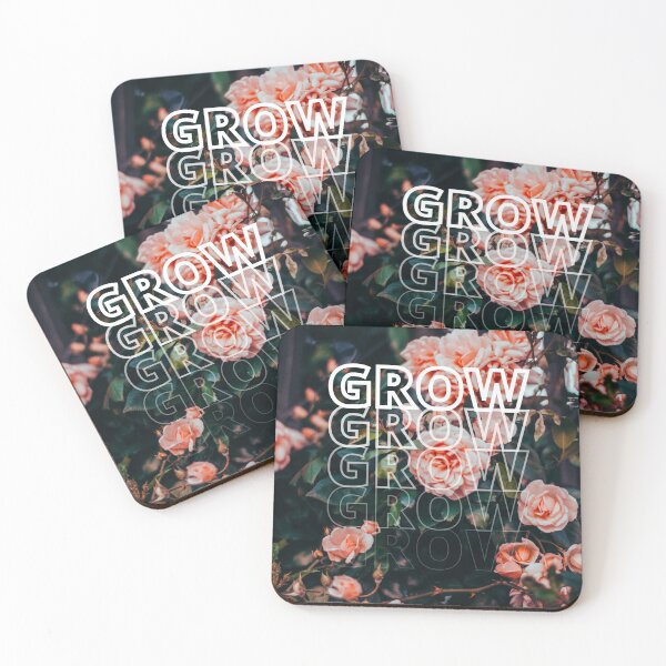 Item preview, GROW (above) - Romantic Light Pink Flowers, Fantasy Garden Aesthetic, Floral Background designed and sold by AliceSLee.