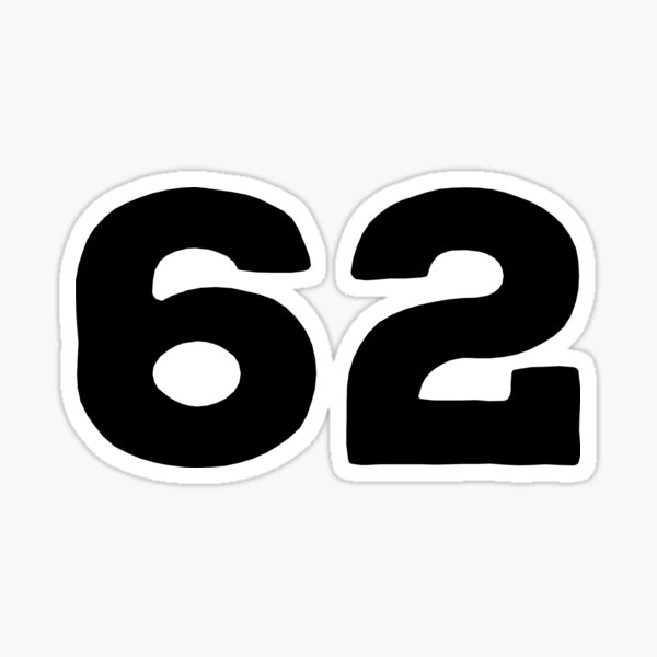 Buy Racing Number 62 - Die cut stickers - StickerApp