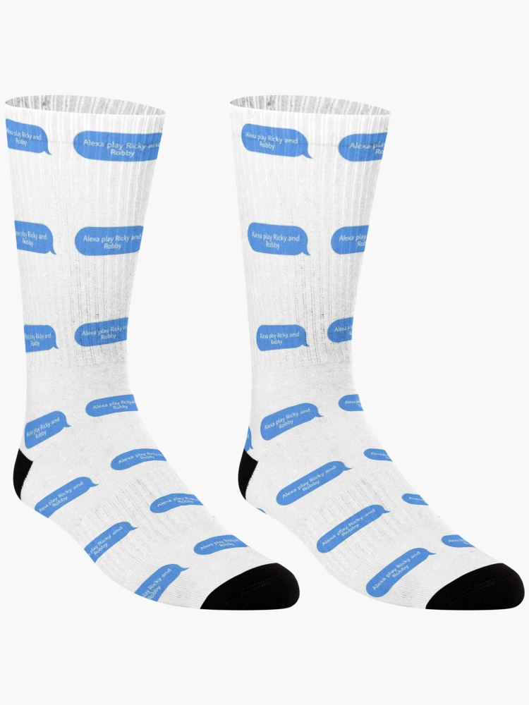 Thumbnail 3 of 5, Socks, Alexa play Ricky and Robby designed and sold by Textcallout.