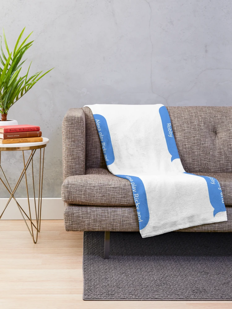 Thumbnail 2 of 6, Throw Blanket, Alexa play Ricky and Robby designed and sold by Textcallout.