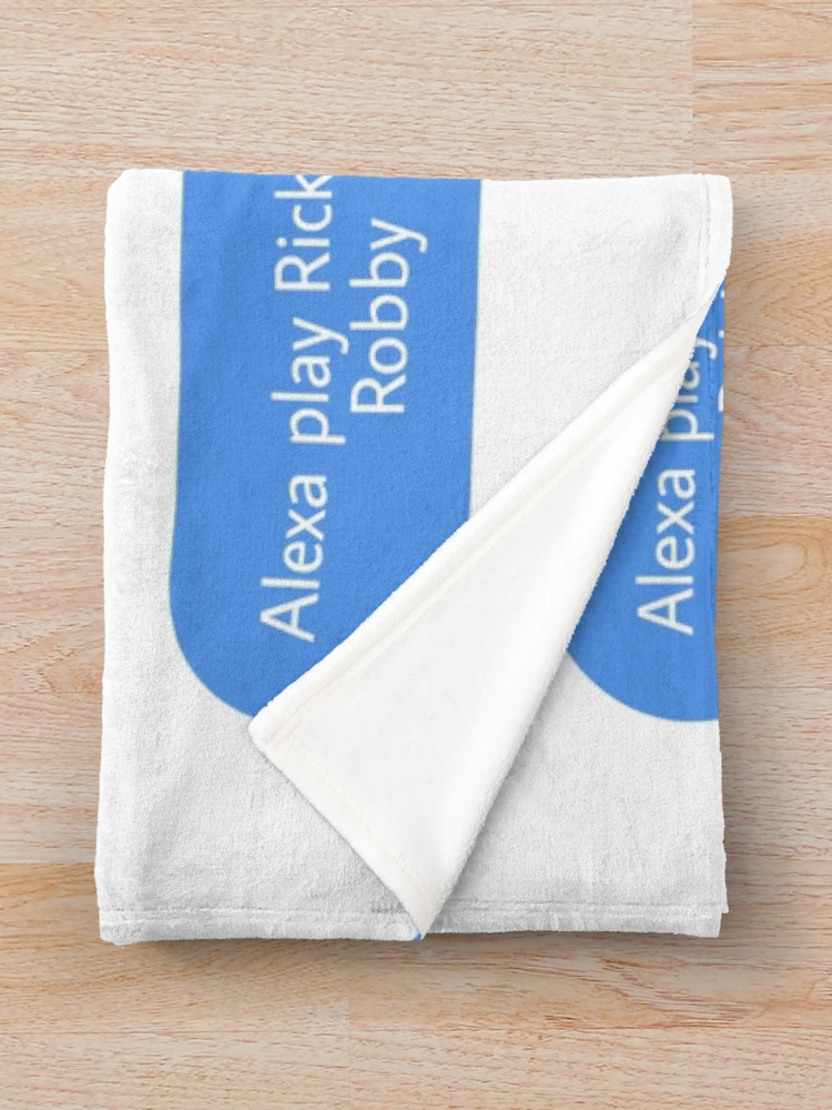 Thumbnail 3 of 6, Throw Blanket, Alexa play Ricky and Robby designed and sold by Textcallout.