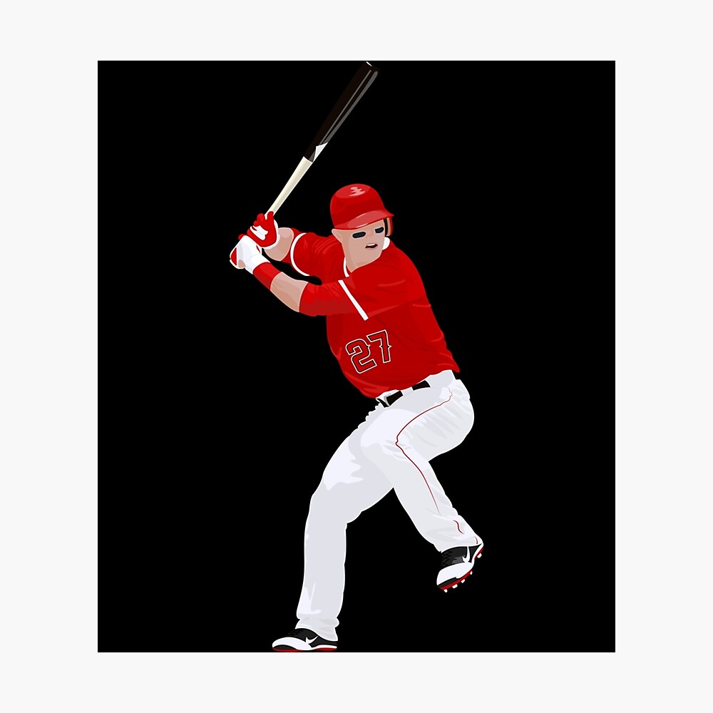 Mike Trout Baseball Batting Stance Kids T-Shirt for Sale by KirbyW