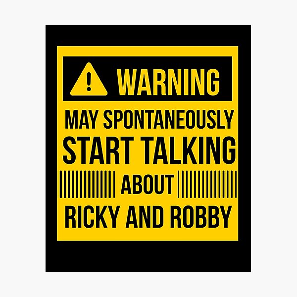 Item preview, warning may spontaneously talk about ricky and Robby  designed and sold by celebteyz.