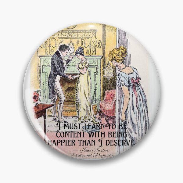 Item preview, Jane Austen Pride and Prejudice Regency Era Happiness Quote Mr Bingley and Jane designed and sold by EdenLiving.