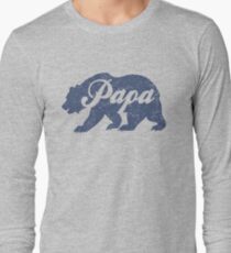 Vintage Papa Bear Father's Day Gift Long Sleeve T-Shirt