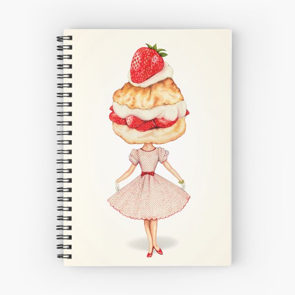 Item preview, Cake Head Pin-Up: Tarta de Fresa designed and sold by Kelly  Gilleran.