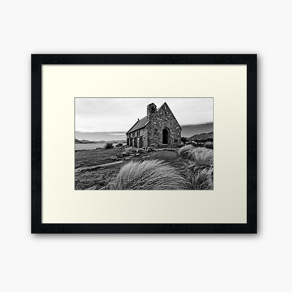 Vista previa del artículo con la obra «Iglesia del Buen Pastor (bw)», diseñado y vendido por Werner Padarin.