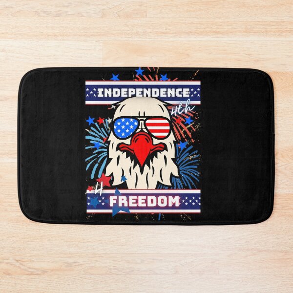 Item preview, Black July 4Th American Eagle with Cool Shades-Independence Day-Freedom Fireworks Stars and Stripes USA  designed and sold by ChristabellaWwMS.