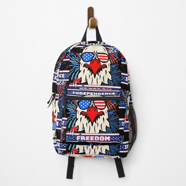 Item preview, Black July 4Th American Eagle with Cool Shades-Independence Day-Freedom Fireworks Stars and Stripes USA designed and sold by ChristabellaWwMS.