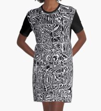 Abstract MAGA Typography Graphic T-Shirt Dress