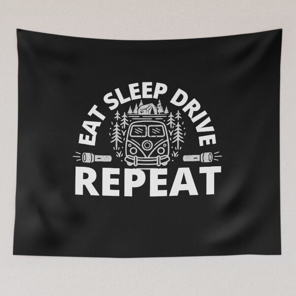 Item preview, Eat Sleep Drive Repeat Road Trip Family Vacation Traveler   designed and sold by ThaphadaArtGall.
