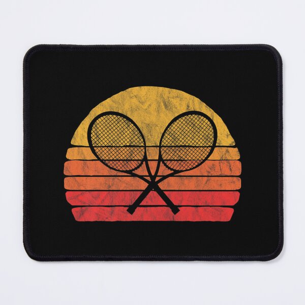 Item preview, Crossed Tennis Racquets Retro 80s Sun Vintage Sticker designed and sold by ayeshadanaqws.
