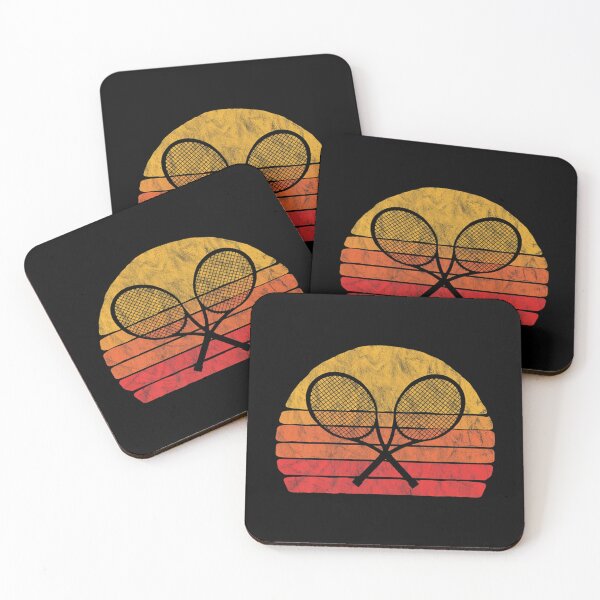 Item preview, Crossed Tennis Racquets Retro 80s Sun Vintage Sticker designed and sold by ayeshadanaqws.