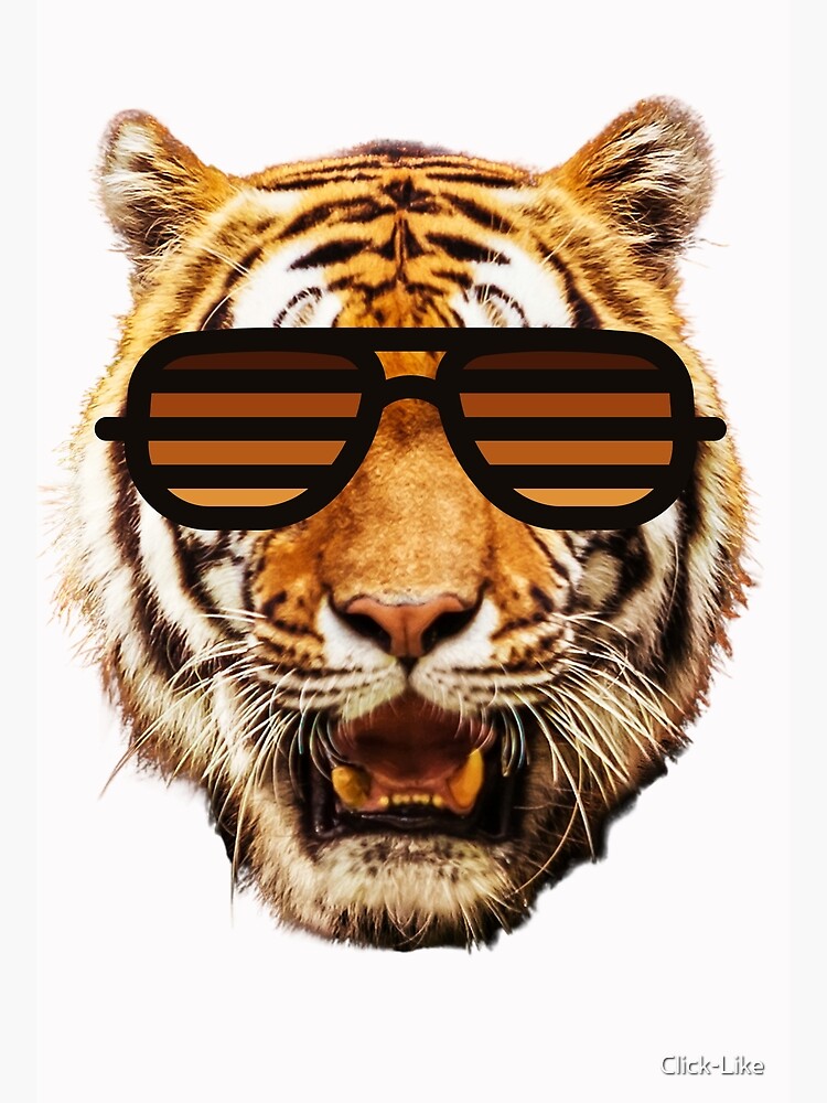 Amazon.com: Real Cool Tiger for Boy with Green Striped Sunglasses Long  Sleeve T-Shirt : Clothing, Shoes & Jewelry