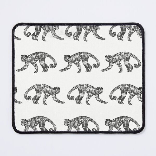 Item preview, Zebra-print monkeys on white background designed and sold by anaskwi.