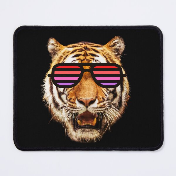 Item preview, tiger with glasses pink and red sunglasses designed and sold by Click-Like.