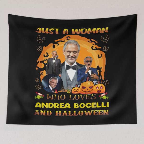 Item preview, Just A Woman Who Loves Andrea Bocelli And Halloween designed and sold by BryannaLaRussa.