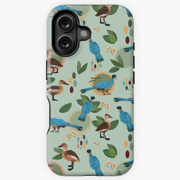 Item preview, Great blue turacos and fulvous whistling ducks light blue designed and sold by Miwhi’s Shop.