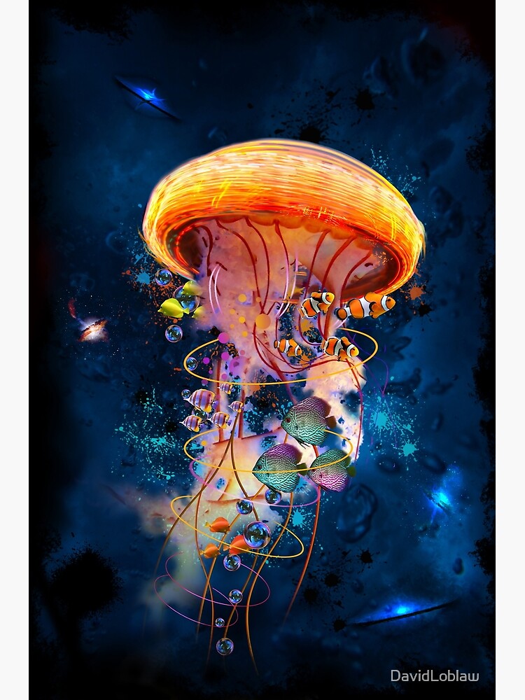 Electric Jellyfish World by DavidLoblaw