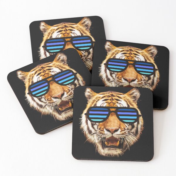 Item preview, cool tiger with sunglasses designed and sold by Click-Like.