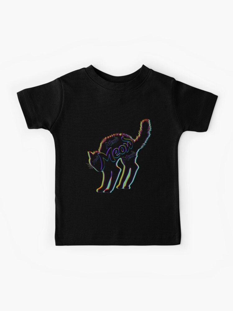 Tee Hunt Dj Kitty Youth T-Shirt Rainbow Cat Funny Animal Lovers