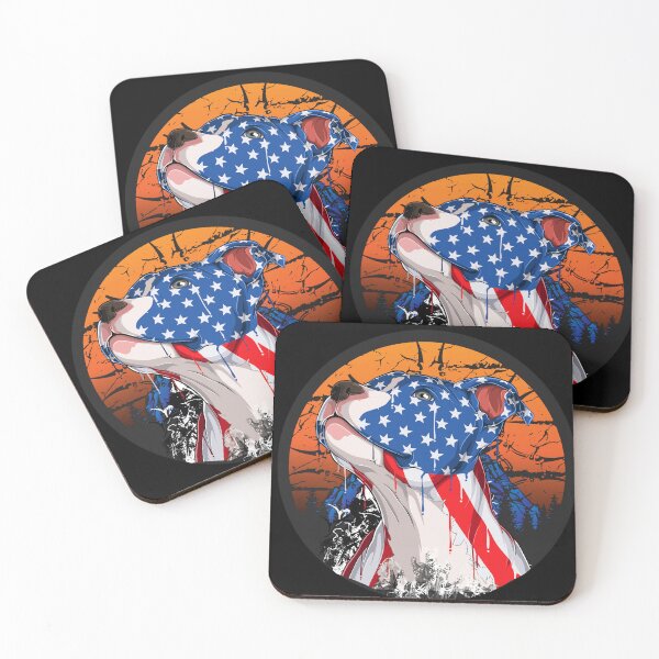 Item preview, American Flag Pitbull Love USA designed and sold by Whitetailcrafts.