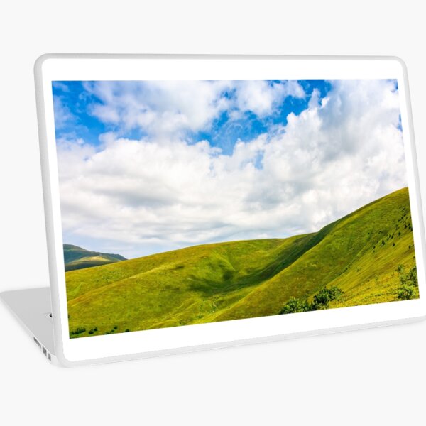 beautifull minimalistic summer mountain landscape in good weather Laptop Skin