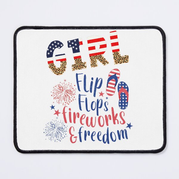 Item preview, Girl Flip Flops Fireworks and Freedom Vacation Trip designed and sold by ThaphadaArtGall.