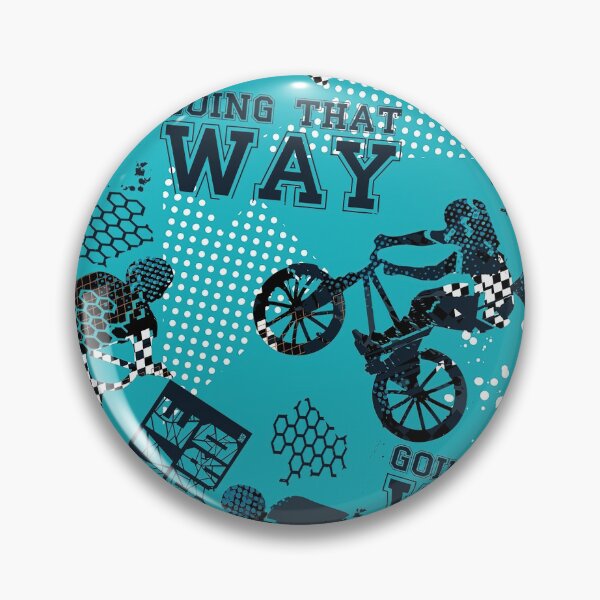Artikelvorschau, Abstraktes blaues BMX-Muster entworfen und verkauft von HayleyAnn79.