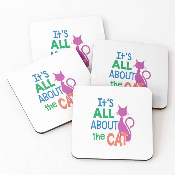 Item preview, 'It's All About The Cat' (White) designed and sold by The Button Gal.