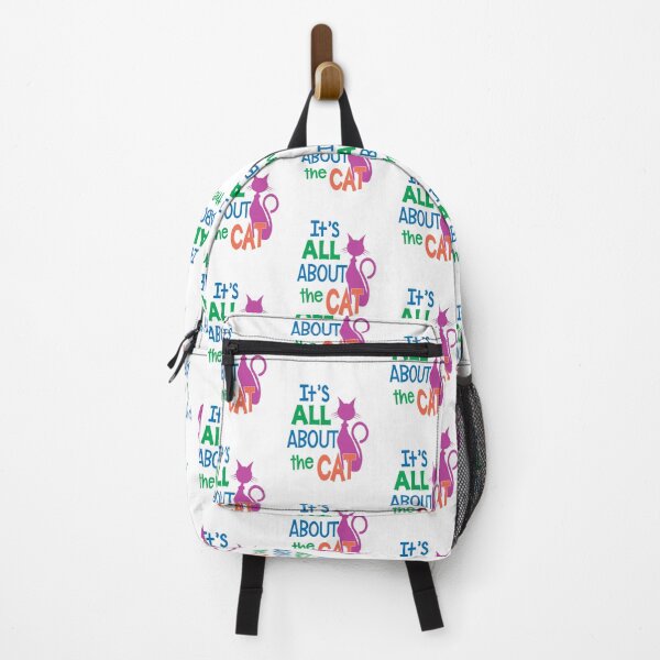 Item preview, 'It's All About The Cat' (White) designed and sold by The Button Gal.