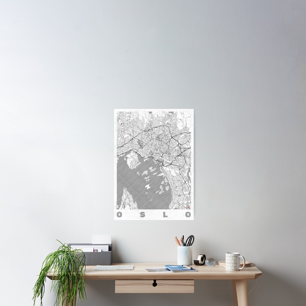 Oslo Map Line Poster
