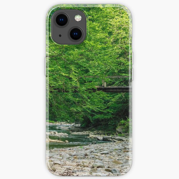 bridge over the forest river iPhone Soft Case