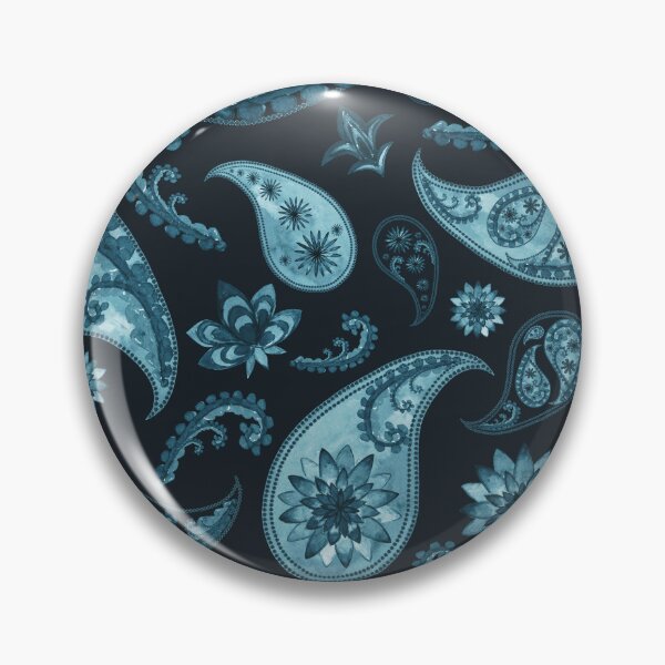 Item preview, Blue and Black Paisley Pattern, Persian Paisley designed and sold by antevasinart.